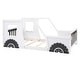 preview thumbnail 18 of 22, Durable Twin Size Classic Pine Car-Shaped Platform Kids Bed Frame with Wheels, Fun Design for Bedrooms, Easy Assembly, Blue