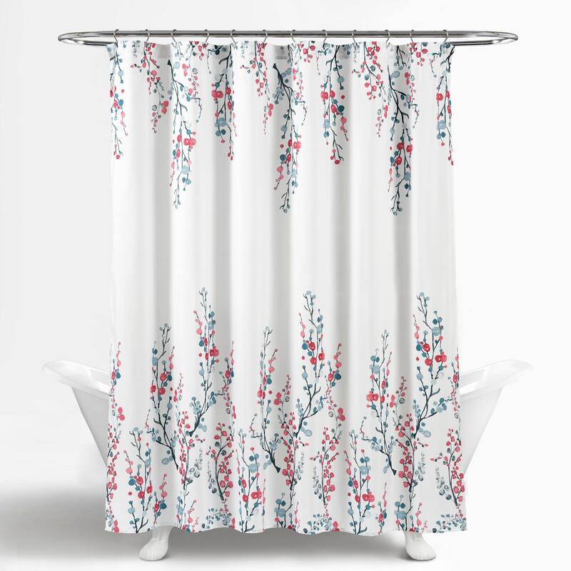Lush Decor Mirabelle Watercolor Floral Shower Curtain