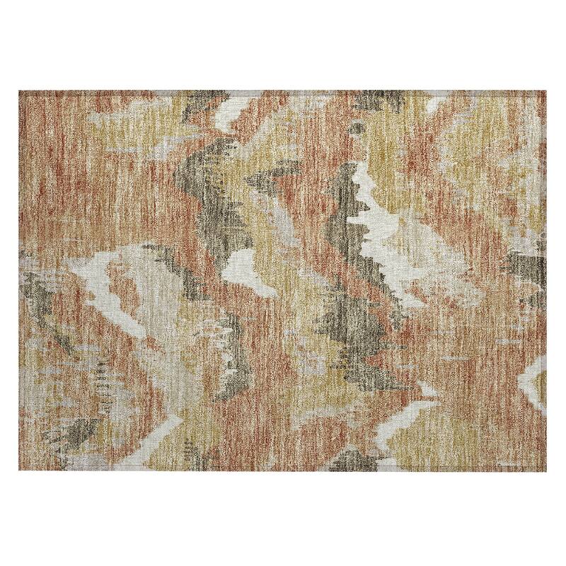 Machine Washable Indoor/ Outdoor Chantille Ombre Abstract Rug