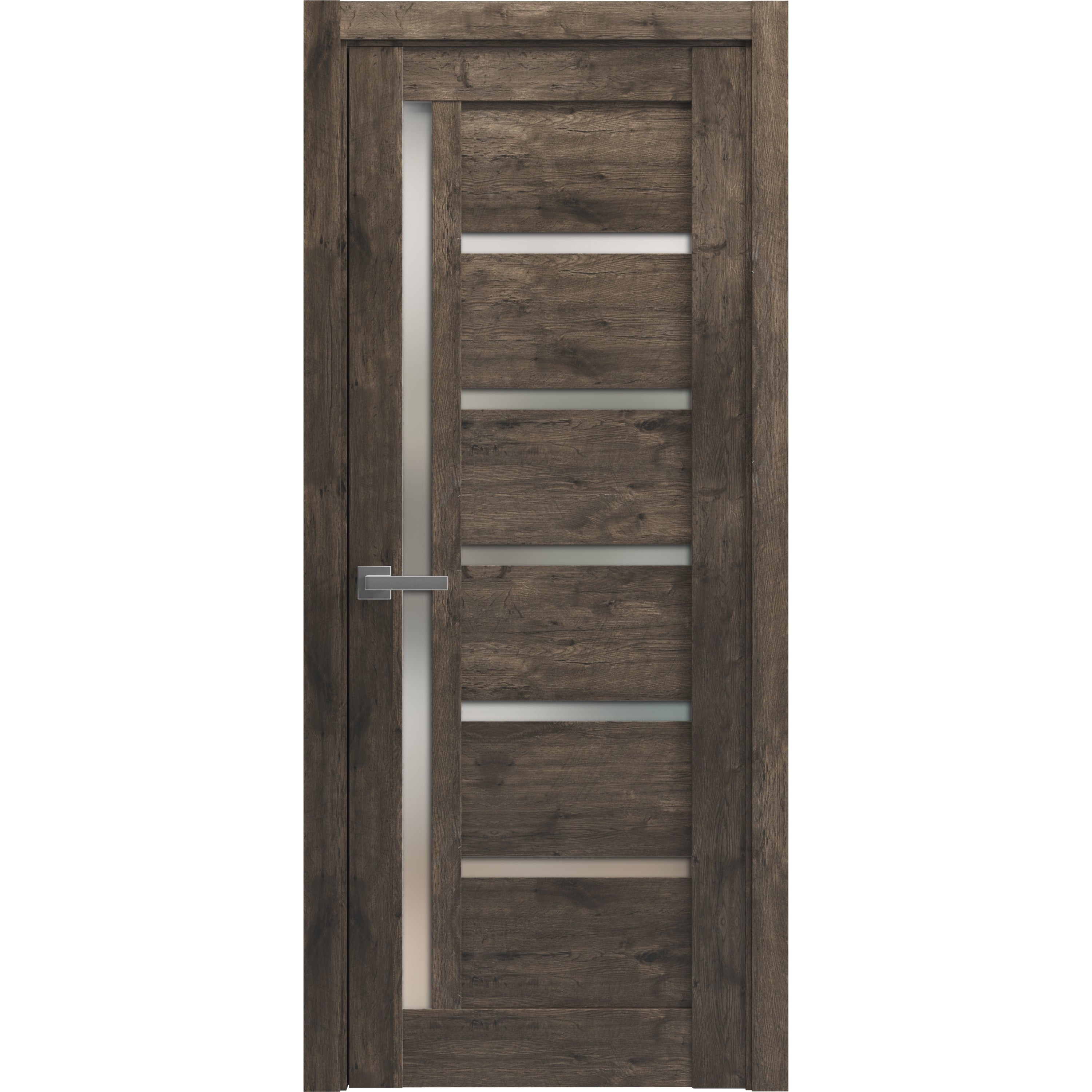 SartoDoors Quadro 4088 | Interior French Doors French Door | Solid Wood w/ Glass | 18x80, Oak Bedroom Door Bathroom Door