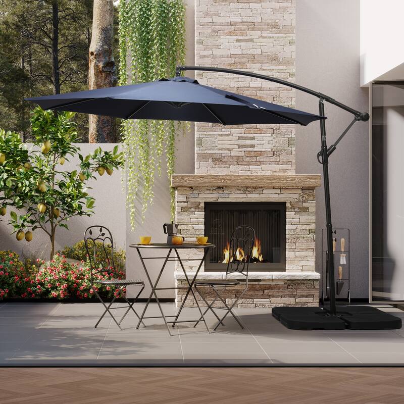 Weller 10-foot Offset Cantilever Hanging Patio Umbrella