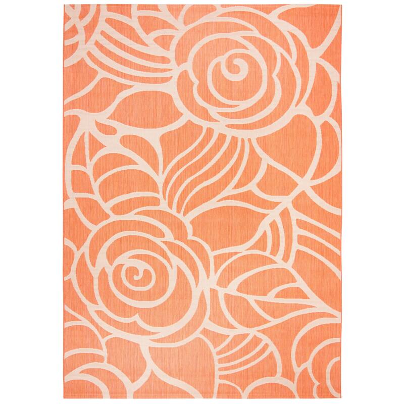 SAFAVIEH Courtyard Lorrayne Floral Geo Indoor/ Outdoor Area Rug