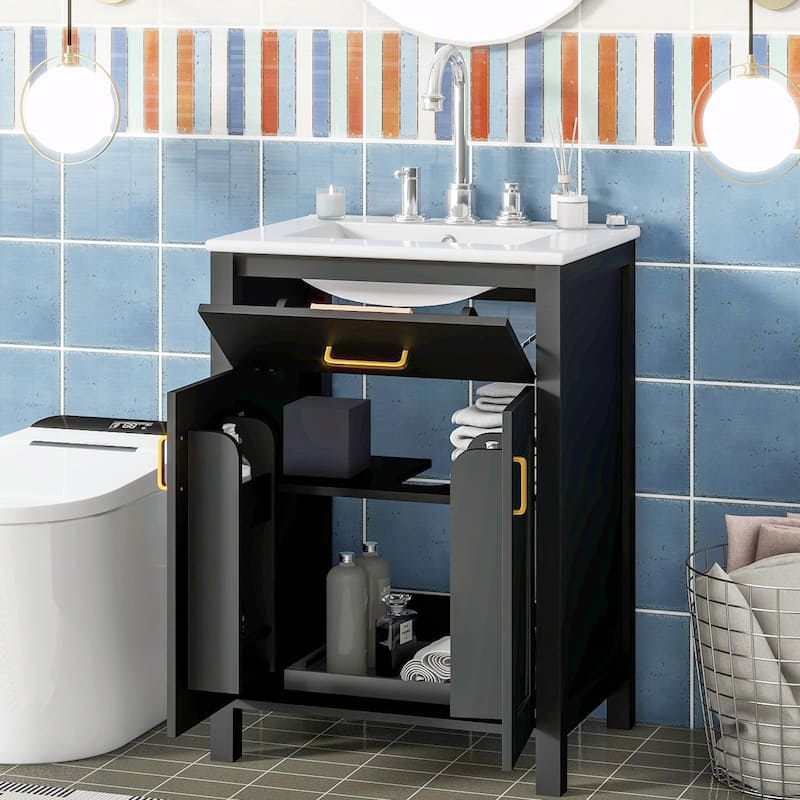 24" Bathroom Vanity Combo with Ceramic Sink