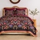preview thumbnail 3 of 7, Jessa Bohemian Botanical Reversible Quilt and Pillow Sham Set