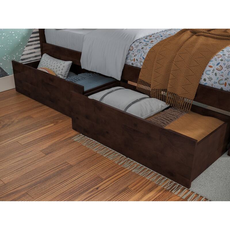 AFI Nantucket Platform Bed with Matching Footboard & Storage Drawers