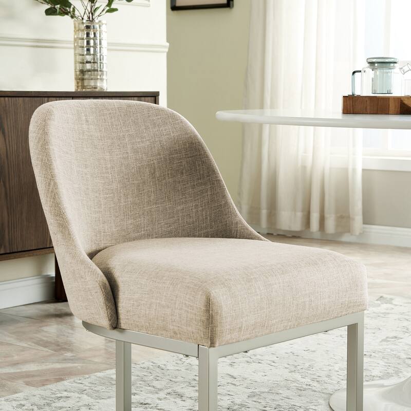Leick Home Barrelback Dining Chair with Metal Base Set of 2
