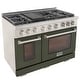 preview thumbnail 47 of 63, Professional 48 in. 6.7 cu. ft. Double Oven Natural Gas Range with 25K Power Burner, Convection Oven in Stainless Steel