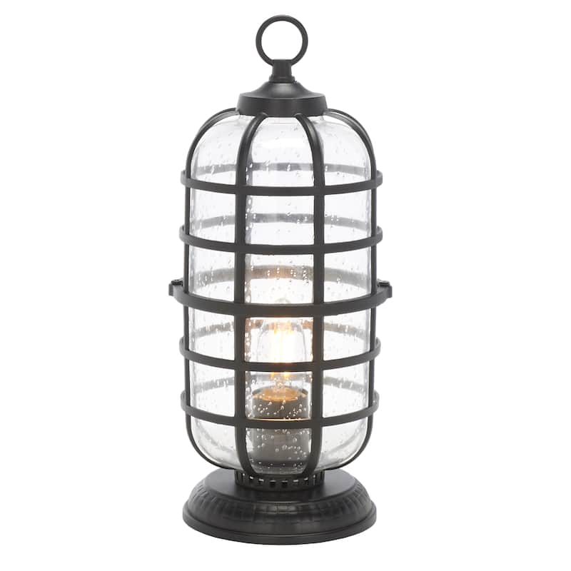 SAFAVIEH Lighting Gudlin 6" Modern & Contemporary Outdoor Table Lamp - 6" W x 6" D x 13" H - 6Wx6Dx13H