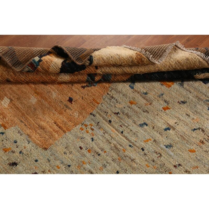 Multi-Color Moroccan Oriental Area Rug Hand-Knotted Wool Carpet - 6'2" x 9'8"