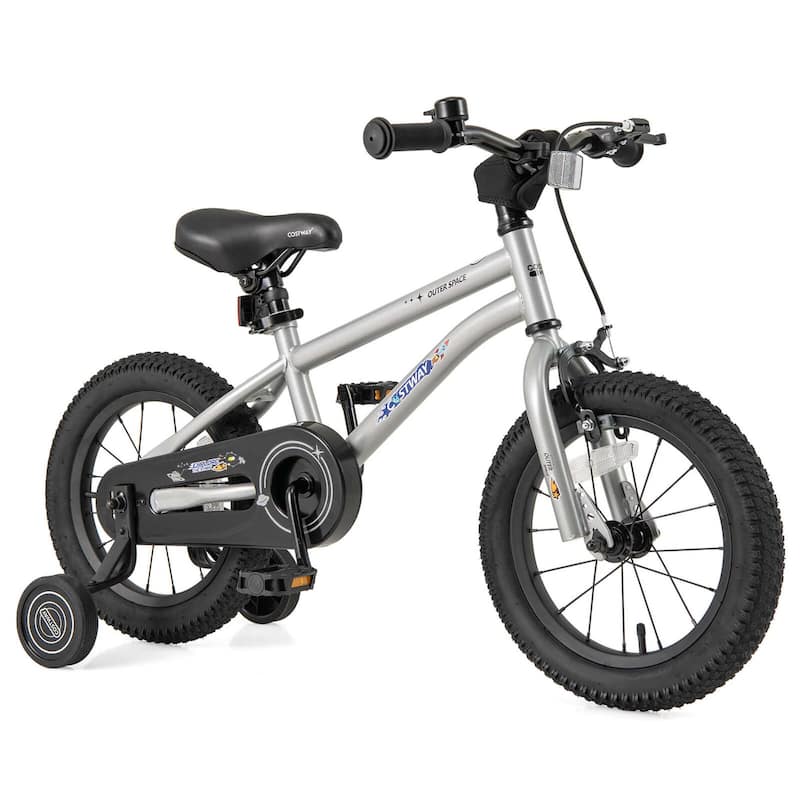 Costway 14/16/18-Inch Kid’s Bike for 4-7 Years Old with Adjustable - See Details - Silver-14-Inch