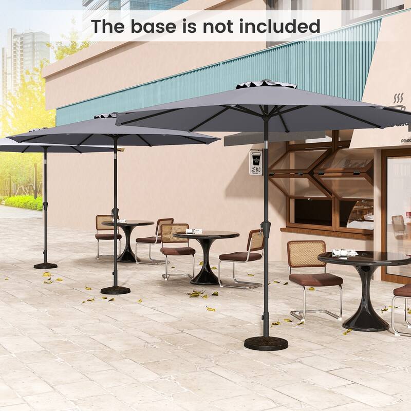 Gymax Patio Heavy Duty Market Umbrella w/ Tilt Mechanism Crank Handle