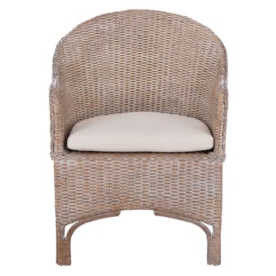 SAFAVIEH Antonia Rattan Accent Chair with Cushion - 22" W x 26.8" L x 33.5" H