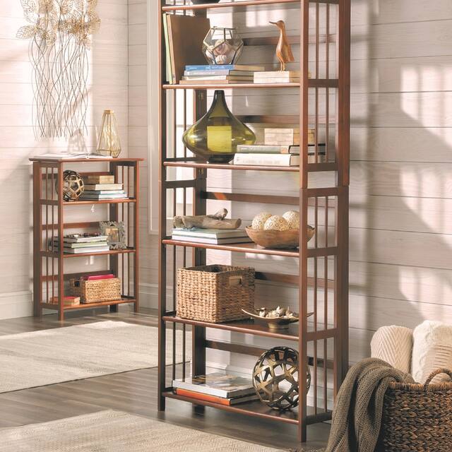 Porch & Den Edgemont Folding Stackable 27.5-inch Bookcase