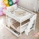 preview thumbnail 11 of 19, Full over Full Bunk Bed with Two Drawers and Storage,Can Accommodate 4 People,2 Color White