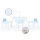 preview thumbnail 5 of 5, Rainbow Fishnet Play Table & Chairs Kids Furniture - White - 32.25"L x 32.25"W x 17"H