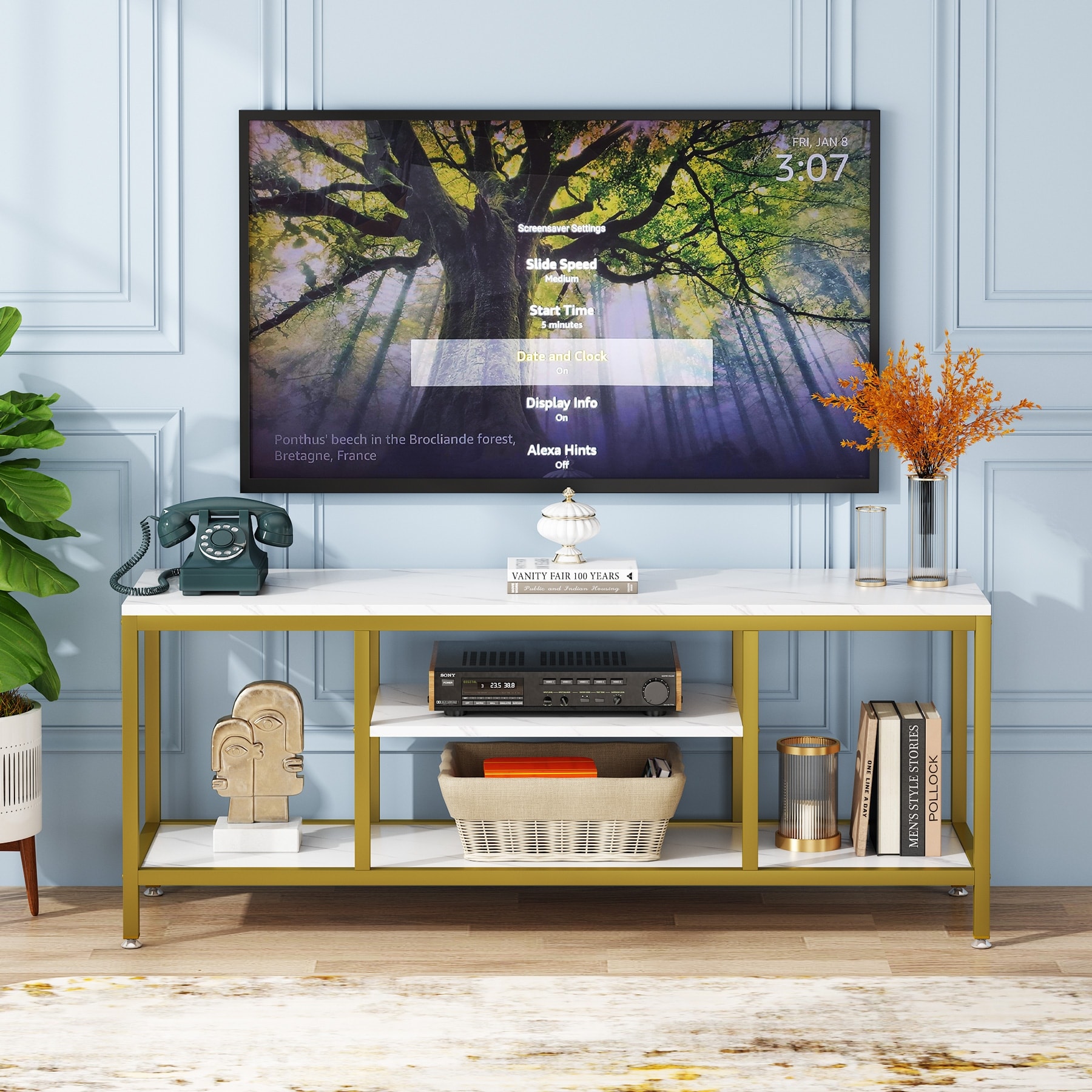 Tv sales stand gold