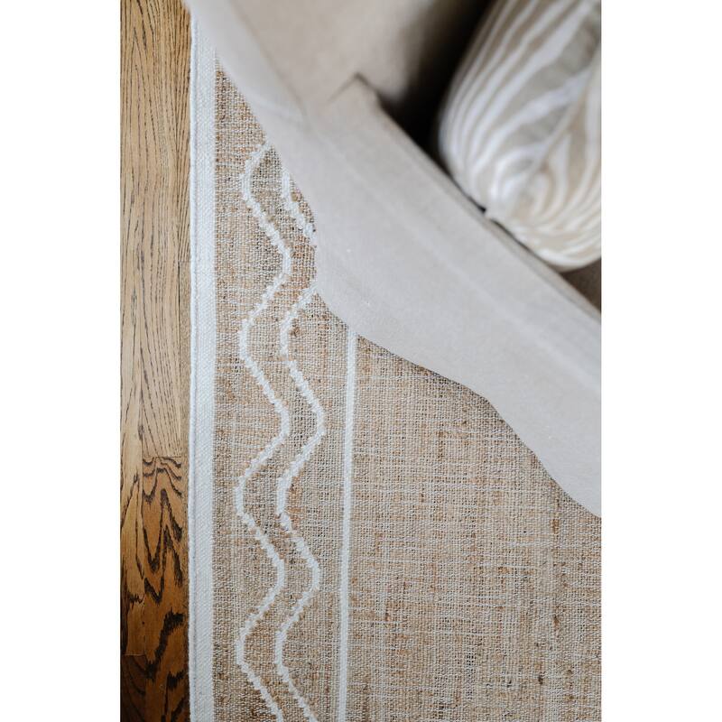 Erin Gates by Momeni Orchard Ripple Brown Hand Woven Wool and Jute Rug