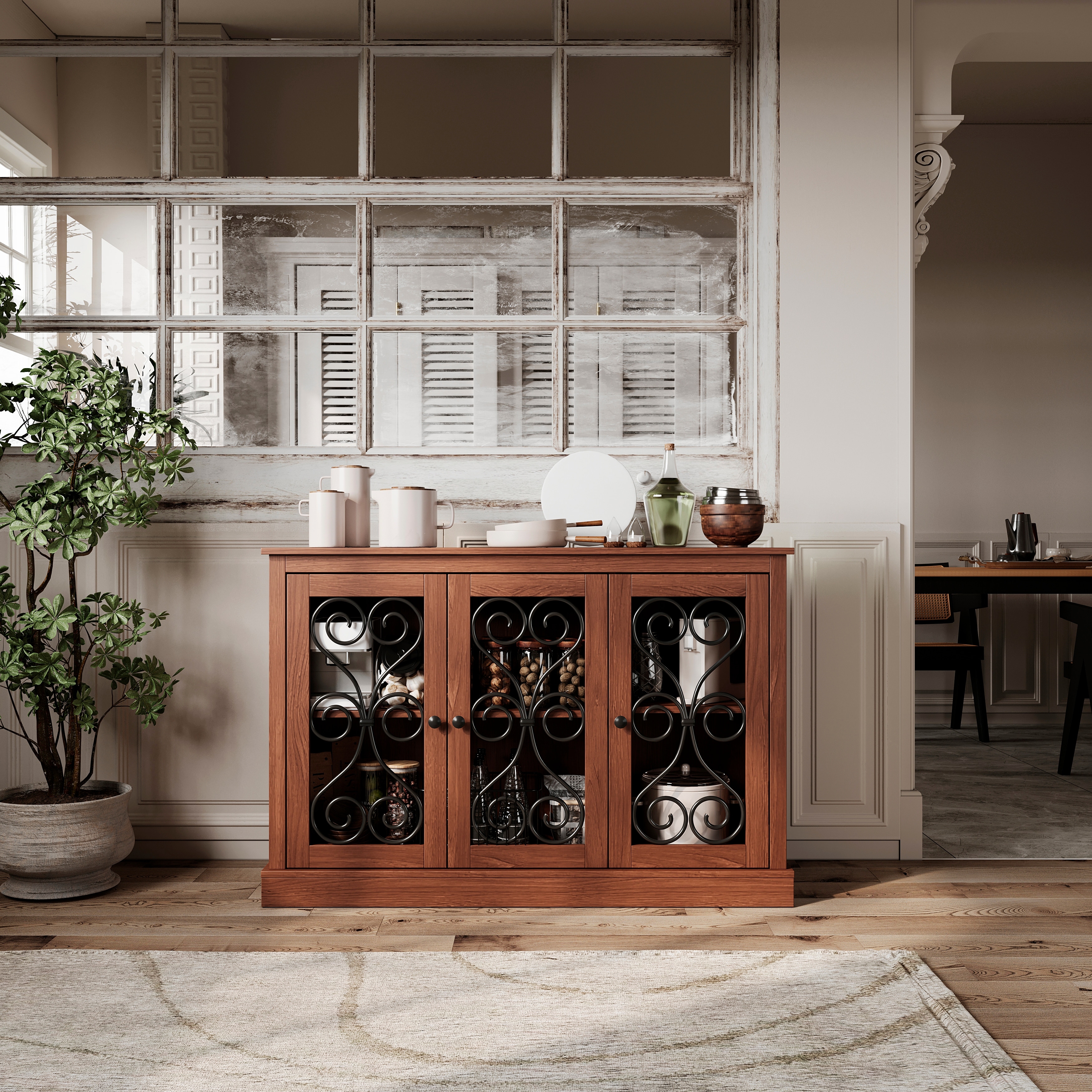 Traditional Kitchen Accent Buffet Sideboard Cabinet