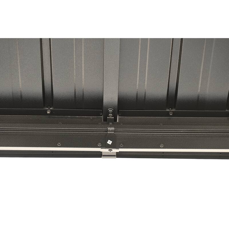 10x10FT Aluminum Hardtop Gazebo with Steel Canopy, Weatherproof Permanent Outdoor Gazebo for Patio Garden Backyard