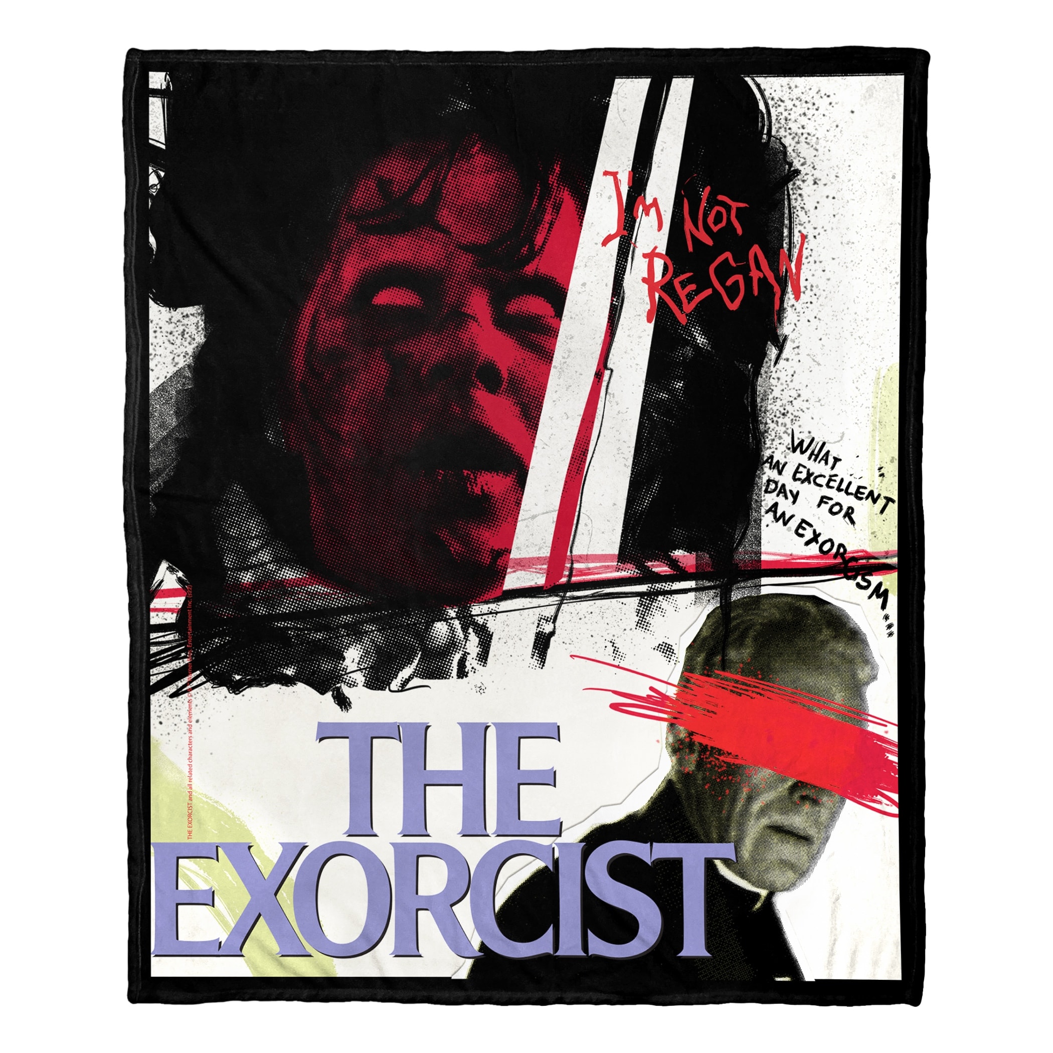 Warner Brothers The Exorcist Time for an Exorcism Silk Touch Throw Blanket