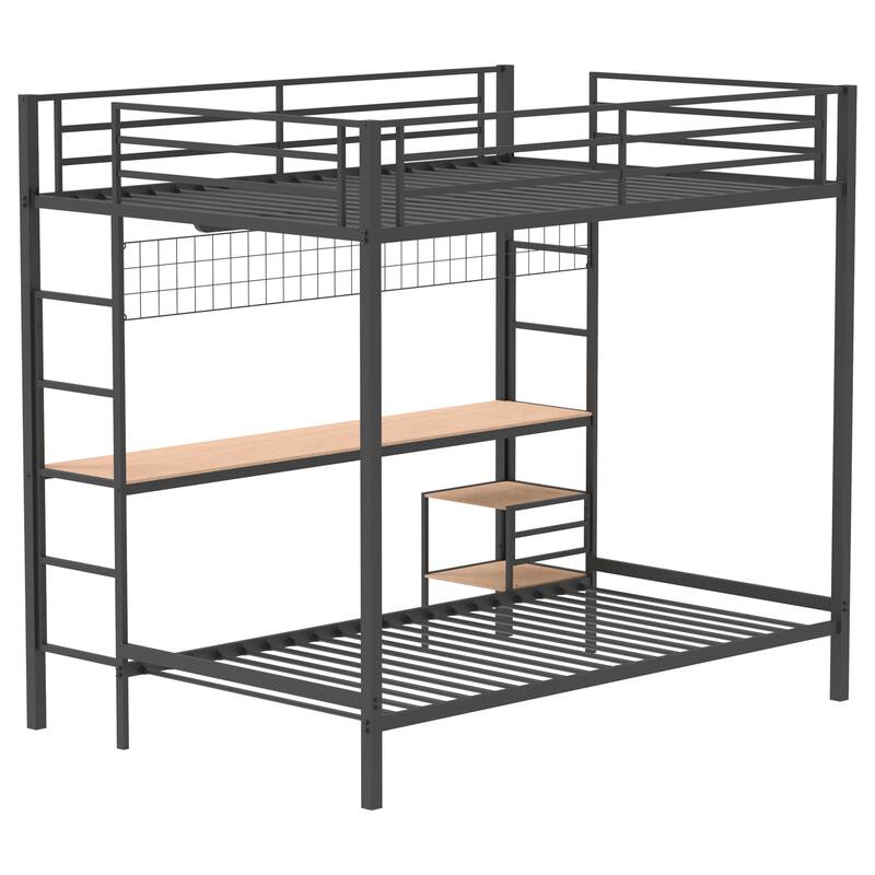 Alevera Metal Bunk Bed with Ladder