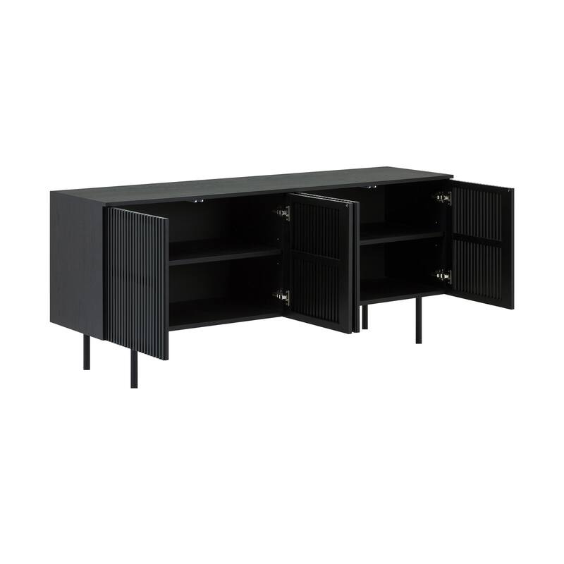 Pasadena Echo 6 Piece Round Dining Set with Buffet