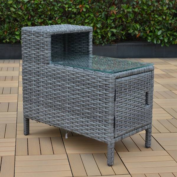Shop Catalina Storage Side Table Overstock 31812322 Brown
