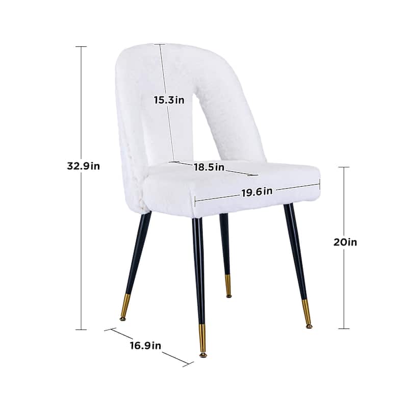 Modern Velvet Upholstered Dining Chairs Set of 6