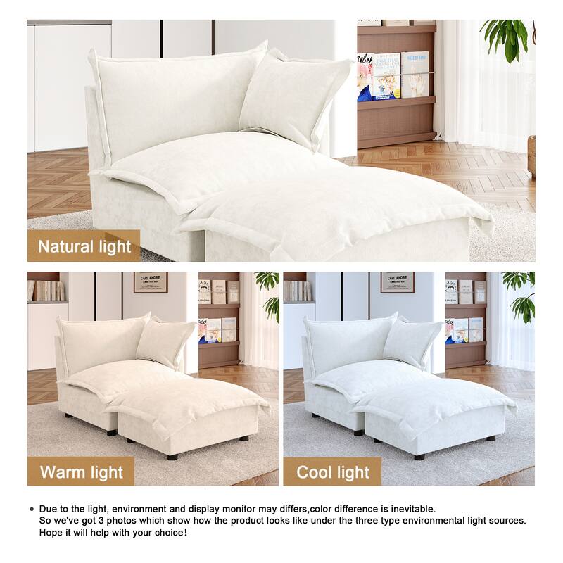 Double Layer Cushion Comfy Cloud Modular Sectional Sofa Set
