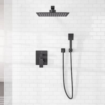 Eviva Edge Shower System with Slide Bar Hand-Shower and Thermostatic Valve