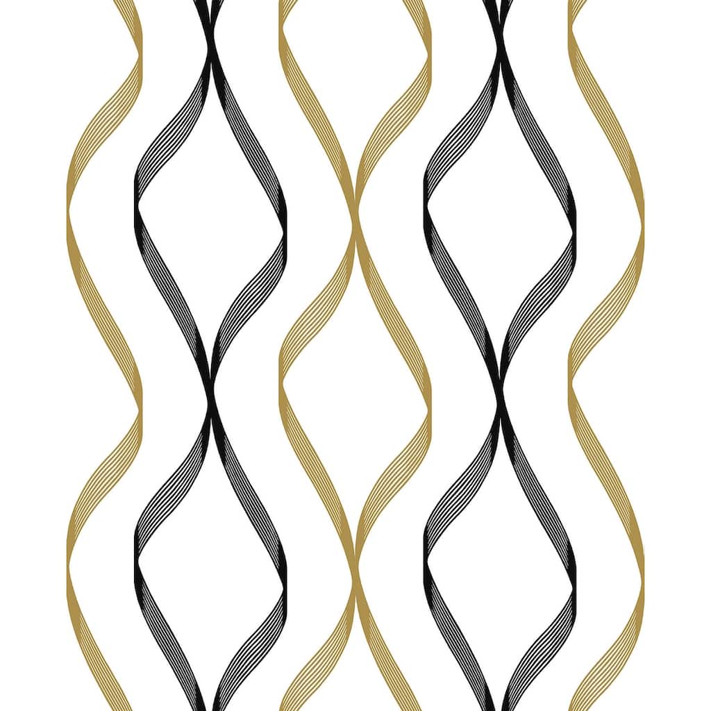 NextWall Ogee Ribbon Peel and Stick Wallpaper