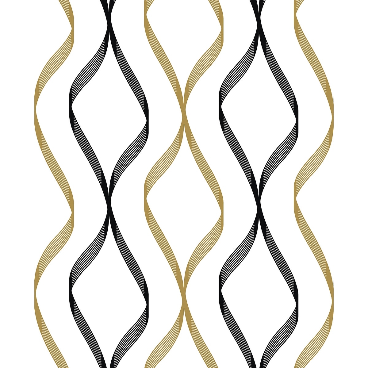 NextWall Ogee Ribbon Peel and Stick Wallpaper