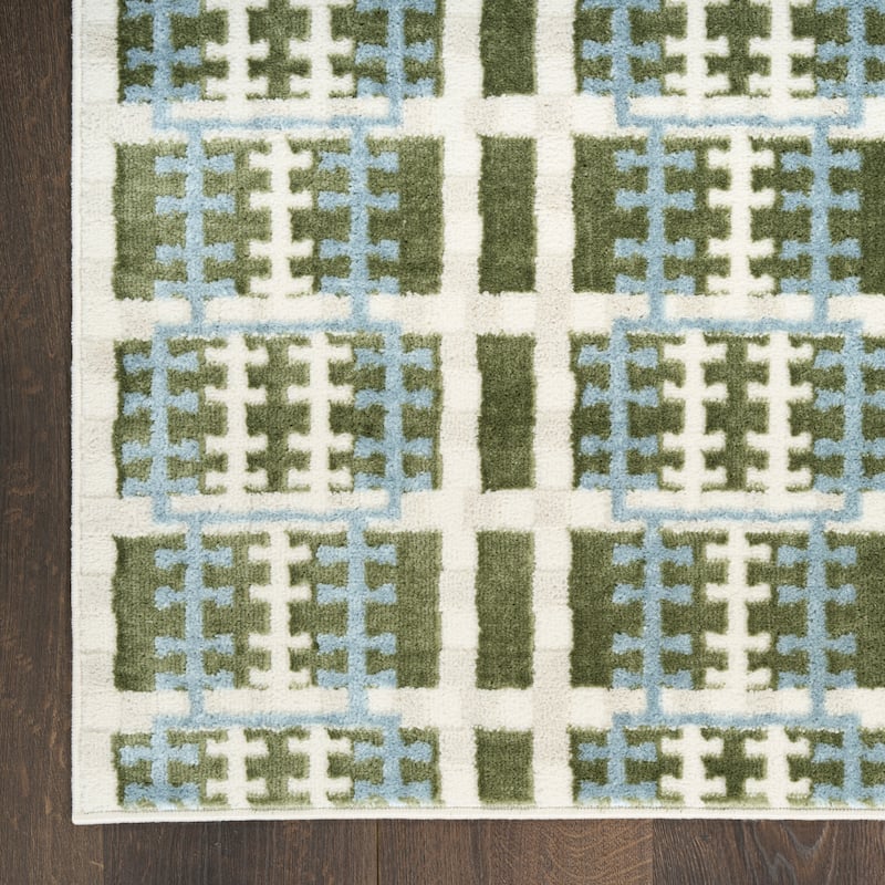 Nourison Nordic Indoor only Grey Geometric Area Rug