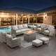 preview thumbnail 37 of 104, Gymojoy Outdoor Fire Pit Conversation Set, Patio Furniture with Cushions 8 PCS - Grey Wicker / Beige Cusion