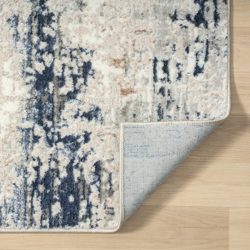 Ava Modern Abstract Performance Indoor Area Rug by Sevita