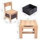preview thumbnail 30 of 28, 3-in-1 Kids Wood Table and 2 Chairs - 24.4"L x 24.2"W x 19"H