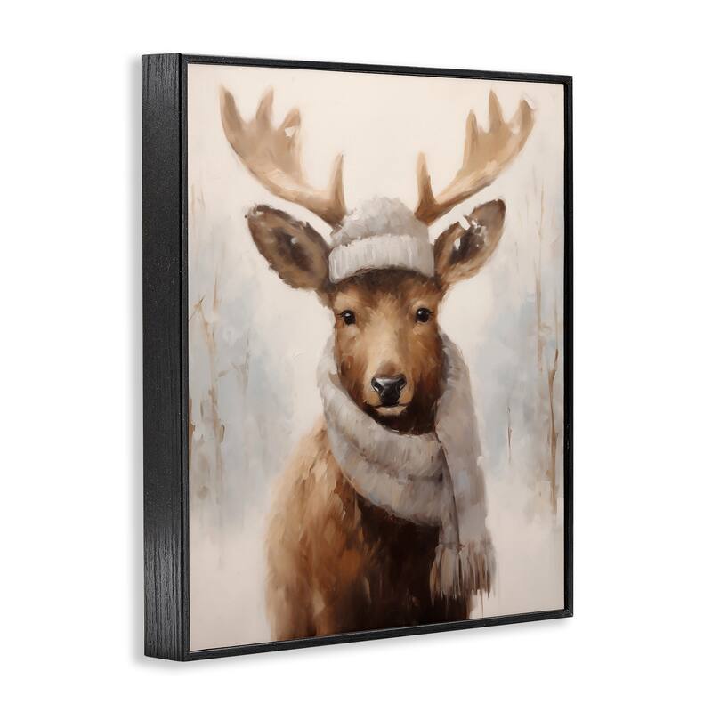 Stupell Cozy Winter Deer Fawn Framed Giclee Art Design By Arlington Prints