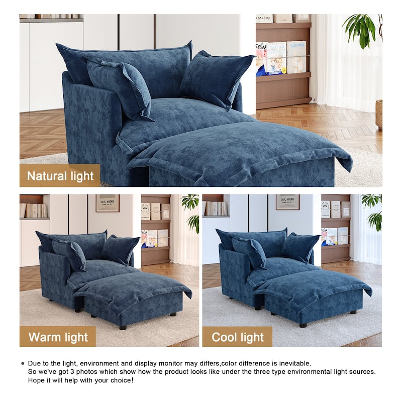 Double Layer Cushion Comfy Cloud Modular Sectional Sofa Set