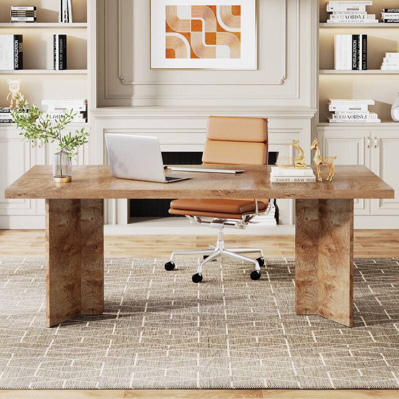 63-Inch Modern Executive Desk Large Office Computer Desk Writing Table