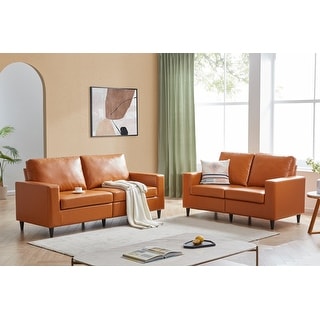 Modern Style Sofa and Loveseat Sets PU Leather Upholstered Couch ...