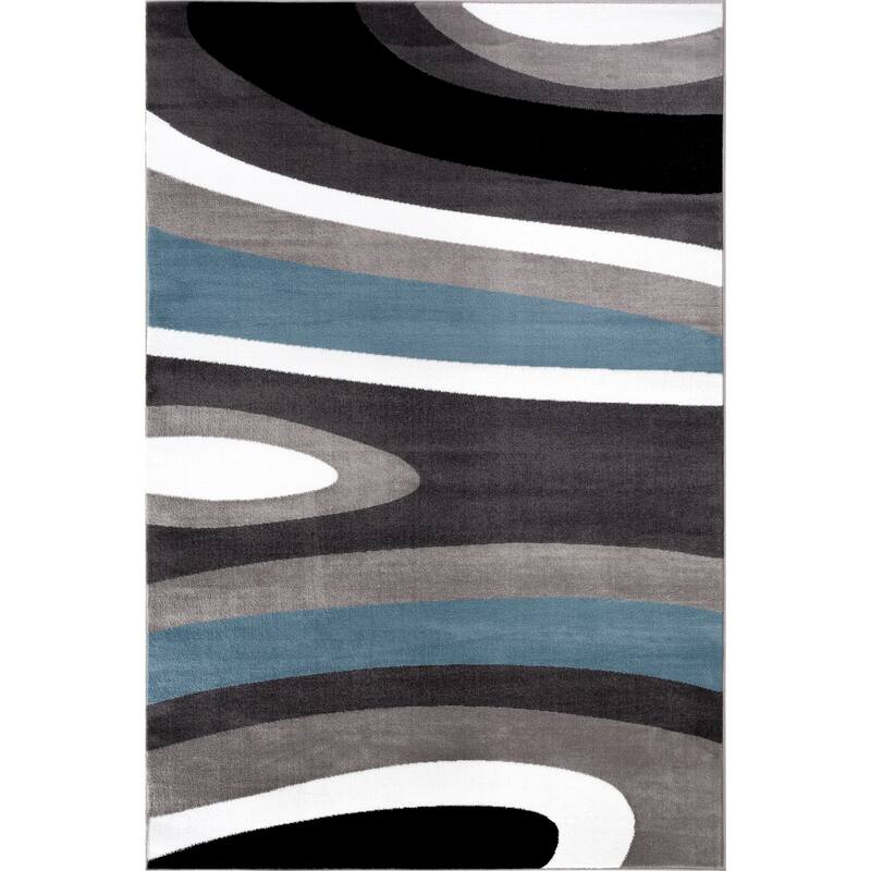 World Rug Gallery Abstract Contemporary Modern Area Rug