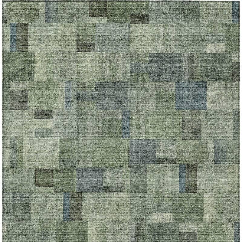 HomeRoots Geometric Transitional Rectangle Outdoor Rug