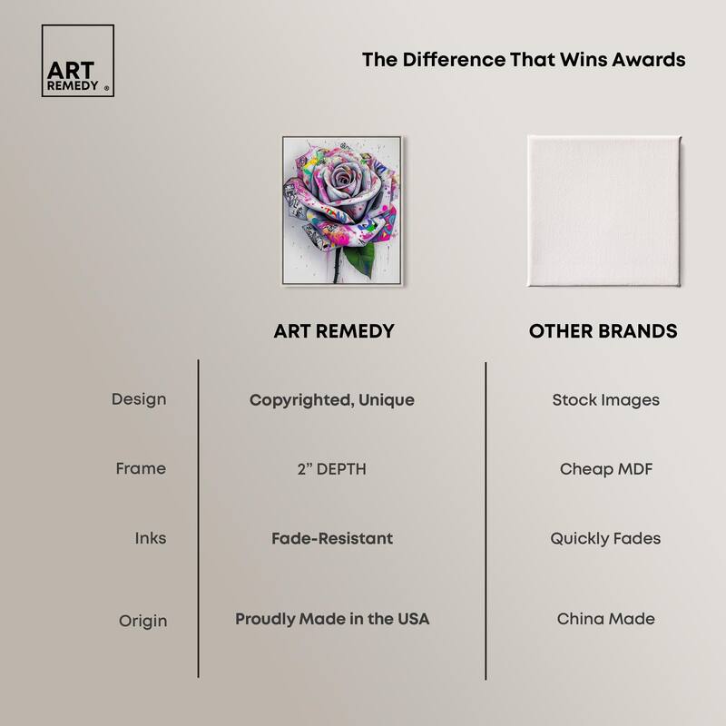 Graffiti Rose Canvas by Art Remedy