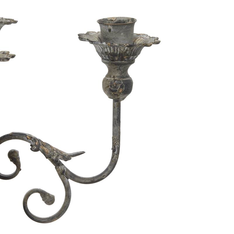 Metal Candelabra - Gray or White - Roche River Decor