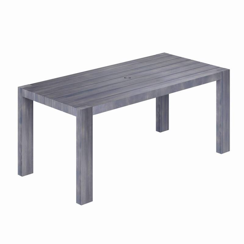Acacia Wood 7-Piece Outdoor Dining Table Set with Chairs and Removable Cushions for Gatherings