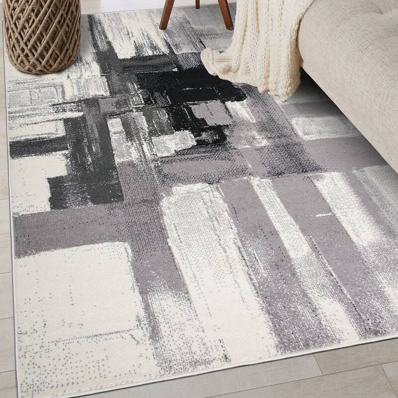 World Rug Gallery Modern Abstract Art Area Rug