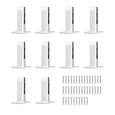 Glass Clamp, Square Glass Railing Bracket for 0.31 "-0.47 " Tempered Glass, 304 Stainless Steel Glass Mounting Clamp