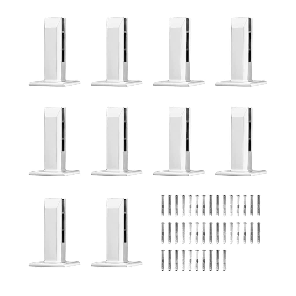 Glass Clamp, Square Glass Railing Bracket for 0.31 "-0.47 " Tempered Glass, 304 Stainless Steel Glass Mounting Clamp