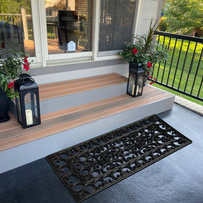 A1HC First Impression Natural Rubber Durable Attractive Entry Doormat