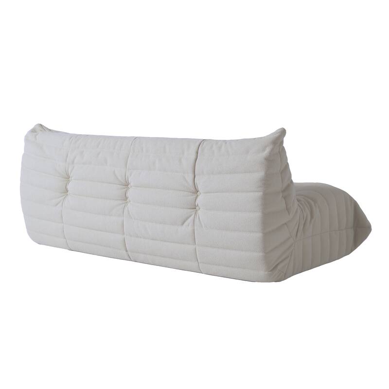 Floor Lazy Sofa Teddy Fabric Convertible Couch Sofa Set
